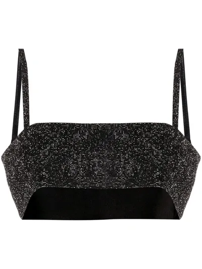 Nué Charlotte Crystal-embellished Top In Black