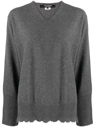 Junya Watanabe Distressed Knit Jumper In Grey