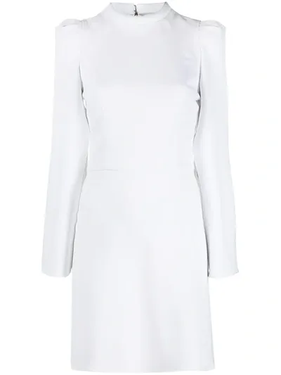 Elisabetta Franchi Split-sleeve Mini Dress In White