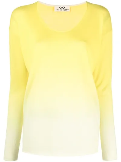 Sminfinity Dip Gradient-effect Jumper In Yellow