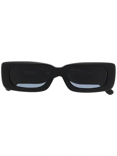 Linda Farrow X The Attico Rectangular Frame Sunglasses In Black