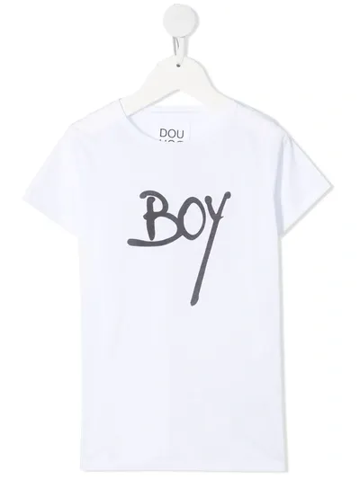 Douuod Teen Slogan-print T-shirt In White