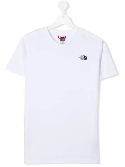 The North Face Teen Simple Dome Logo-print Cotton T-shirt In White