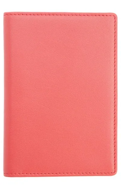 Royce Rfid Leather Passport Case In Red