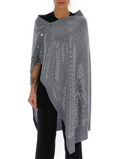 Junya Watanabe Fine-knit Sheer Cardigan In Grey