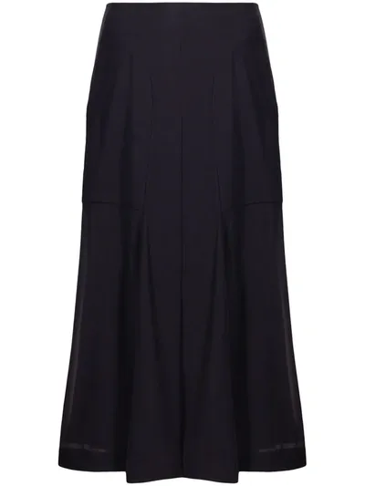 Ferragamo High-waisted Midi Skirt In Black