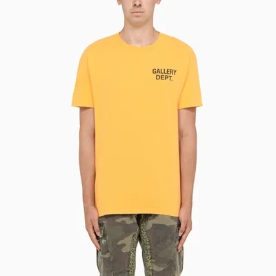 Gallery Dept. Yellow T-shirt With Black Logo Print