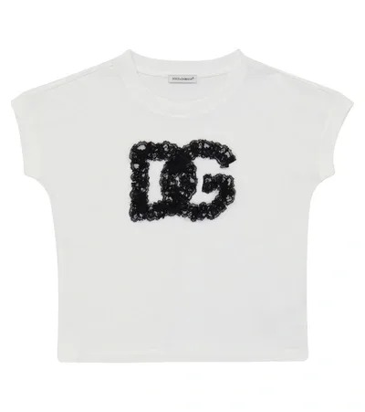 Dolce & Gabbana Kids' Short-sleeved Cotton T-shirt In White