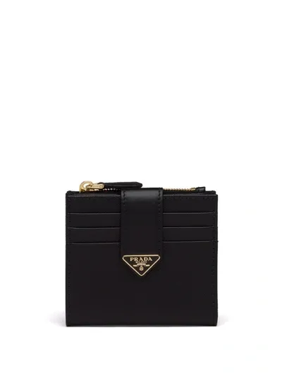 Prada Saffiano Leather Wallet In Black