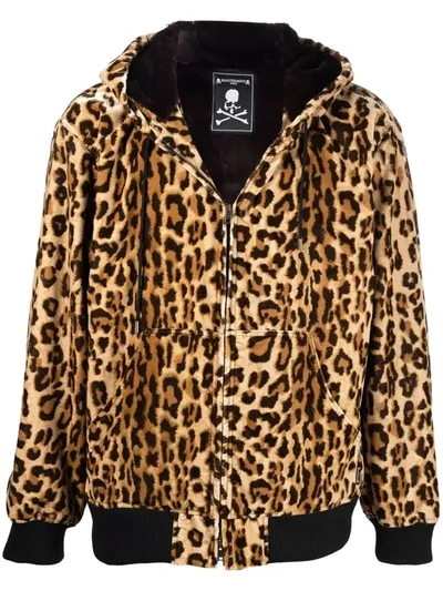 Mastermind Japan Leopard-print Notched-lapels Shirt Jacket In Multicolor