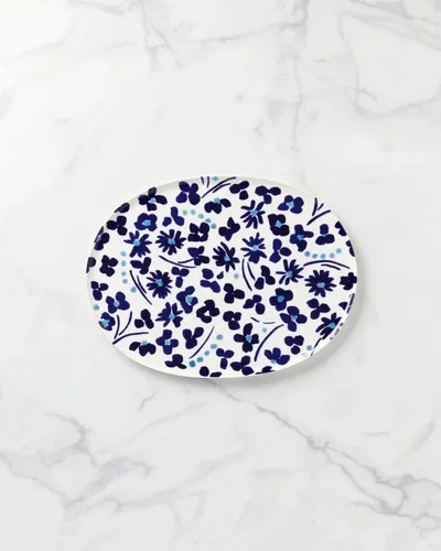 Kate Spade Floral Way Platter In White