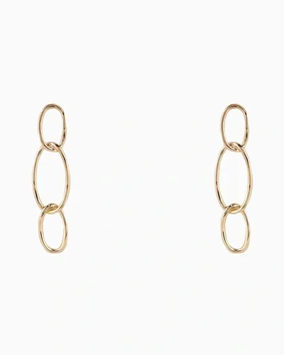 Federica Tosi Bolt Chain Earrings In Gold