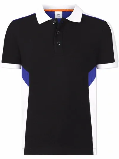 Bosswear Kids' Colour-block Polo Shirt In Blue