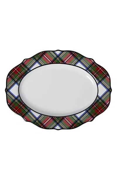 Juliska Stewart Tartan Scalloped 15" Platter In Multi