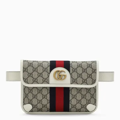 Gucci Beige/white Ophidia Gg Belt Bag