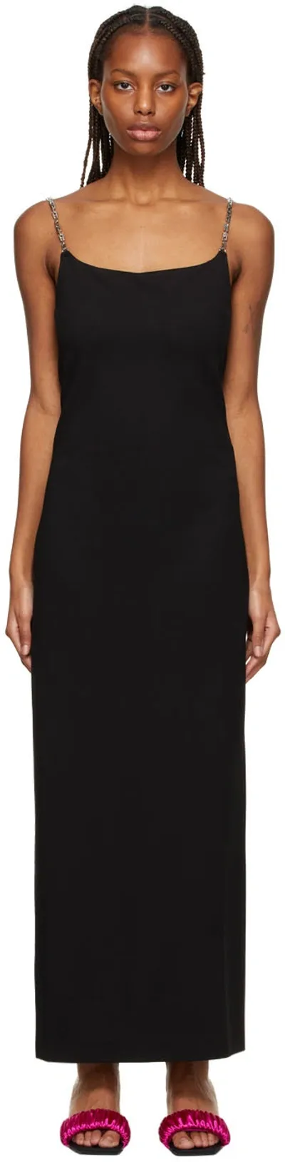 Ambush Chain Viscose Blend Midi Dress In Black