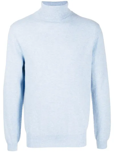 N•peal The Trafalgar Roll Neck Sweatshirt In Blau