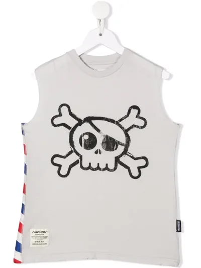 Nununu Skull-print Tank Top In Grau