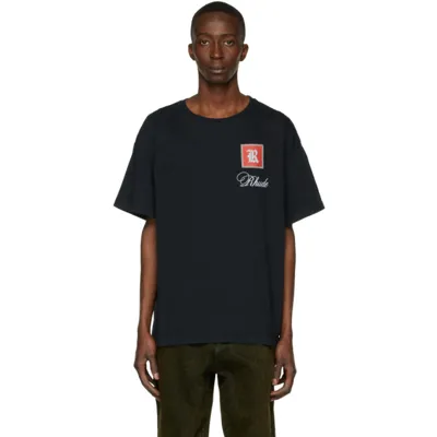 Rhude Ssense Exclusive Black Porcelain T-shirt In Vintage Black