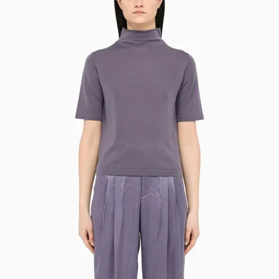 Vince Iris Turtle Neck Top In Purple