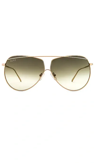 Diff Eyewear Maeve In Metallic Gold