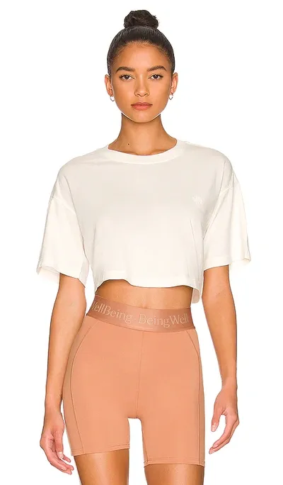 Wellbeing + Beingwell Hazel Cropped Tee In White