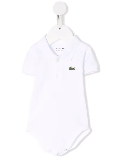 Lacoste Baby Boy's Organic Cotton Piqué Bodysuit In White