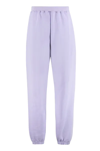 Aries Premium Temple Straight-leg Logo-print Cotton-jersey Sweatpants In Pink