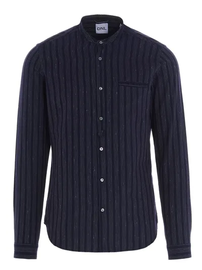 Dnl Vertical Stripes Shirt In Black