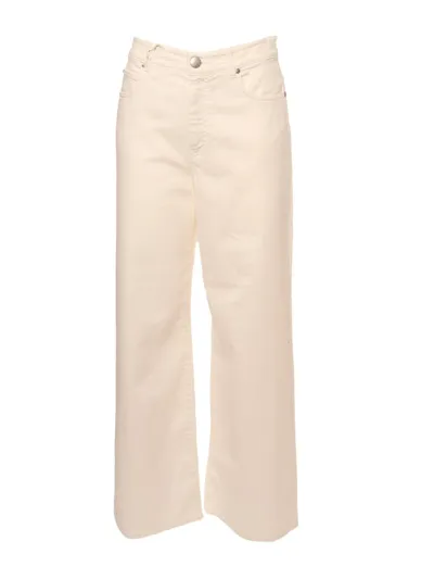 Weekend Max Mara Stretch Flared Trousers In White