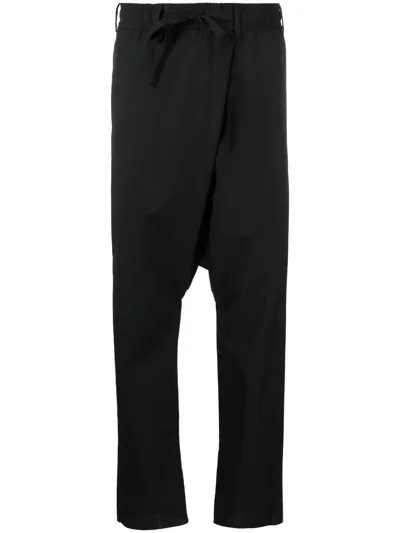 Gabriele Pasini Drawstring Drop-crotch Trousers In Black