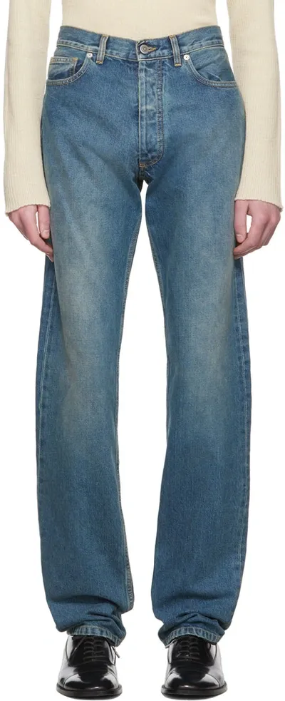 Maison Margiela Mid-rise Straight Jeans In Blue