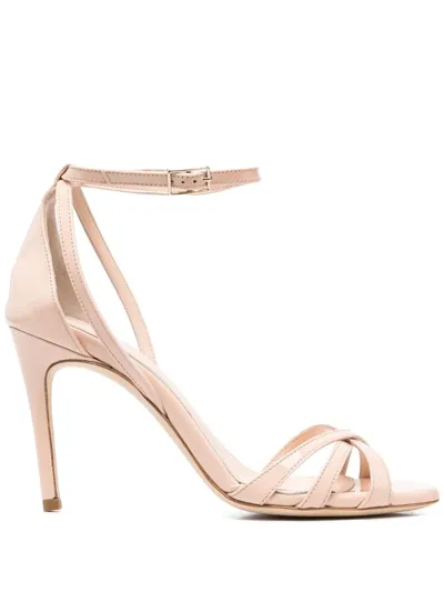 Giuliano Galiano Crossover-strap Sandals In Neutrals