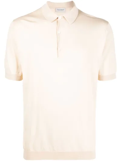 John Smedley Fine-knit Cotton Polo Shirt In Neutrals