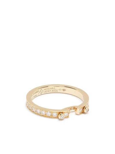 Nouvel Heritage 18kt Yellow Gold Tuxedo Eternity Mood Diamond Ring