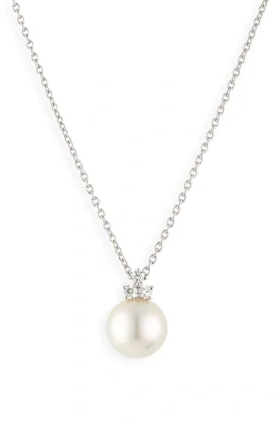 Mikimoto Classic White South Sea Cultured Pearl Pendant Necklace In 18kw