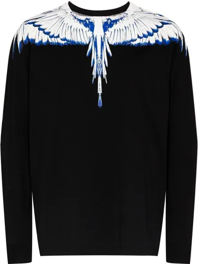 Marcelo Burlon County Of Milan Marcelo Burlon Icon Wings Crewneck Sweatshirt In Black White