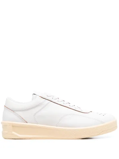 Jil Sander Logo Low-top Sneakers In White