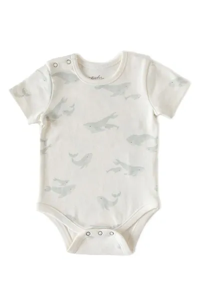 Pehr Babies' Follow Me Organic Cotton Bodysuit In Light Blue