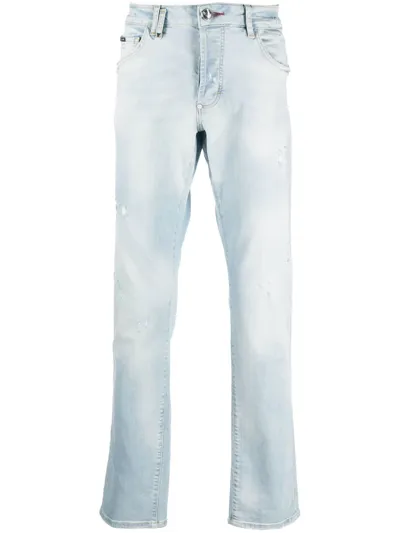 Philipp Plein Straight-leg Jeans In Blau