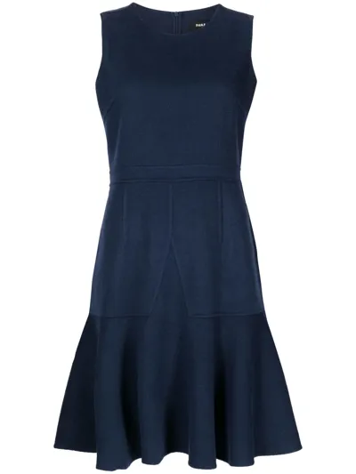 Paule Ka Flared Shift Dress In Blue