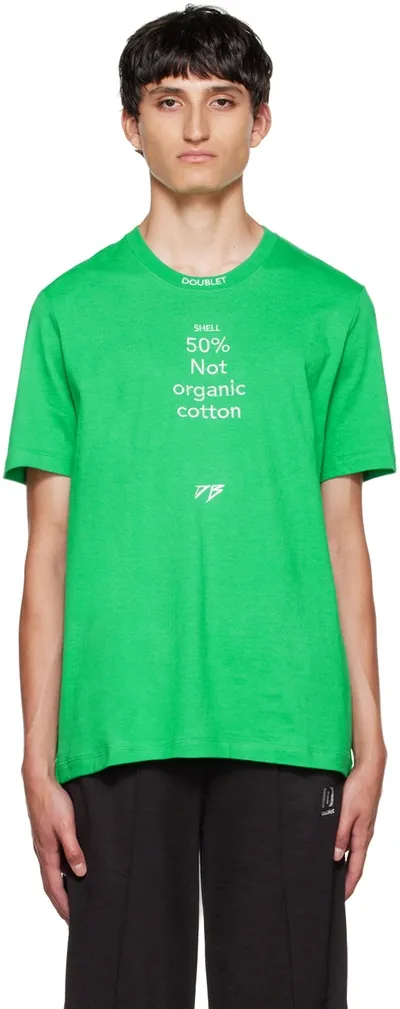 Doublet Green Composition Message T-shirt