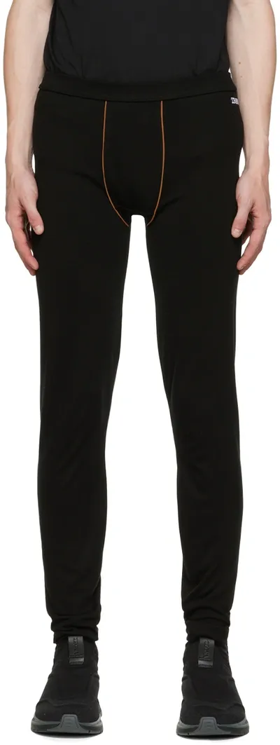 Zegna Black High End Long Johns In 001 - Black