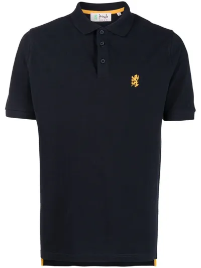 Pringle Of Scotland Heritage Golf Cotton Polo Shirt In Blue