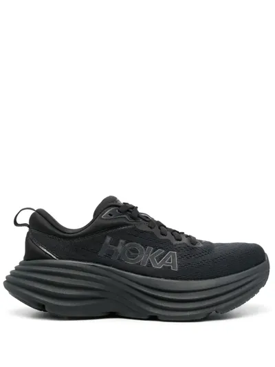 Hoka One One Bondi 8 Running Sneakers In Black