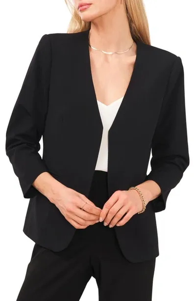 Halogen V-neck Open Front Jacket In Black