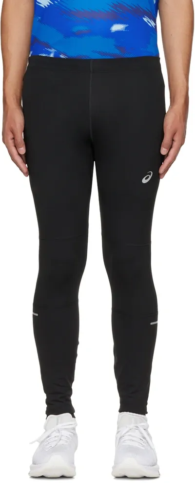 Asics Black Polyester Race Lounge Pants In 001 Performance Blac