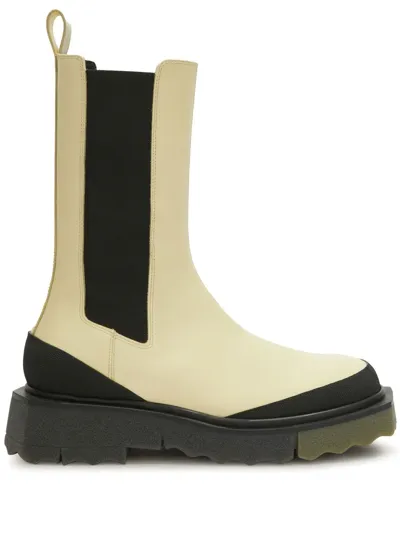 Off-white Sponge-effect Sole Chelsea Boots In Multicolor