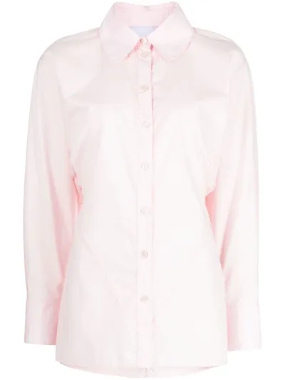 Erika Cavallini Fitted Button-up Shirt In Rosa