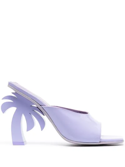 Palm Angels Palm Tree Heeled Pumps In Violett